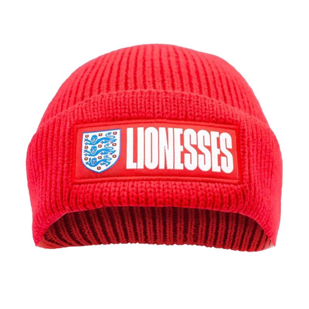 England FA Unisex Adult Lionesses Cuffed Beanie / Navy/Red